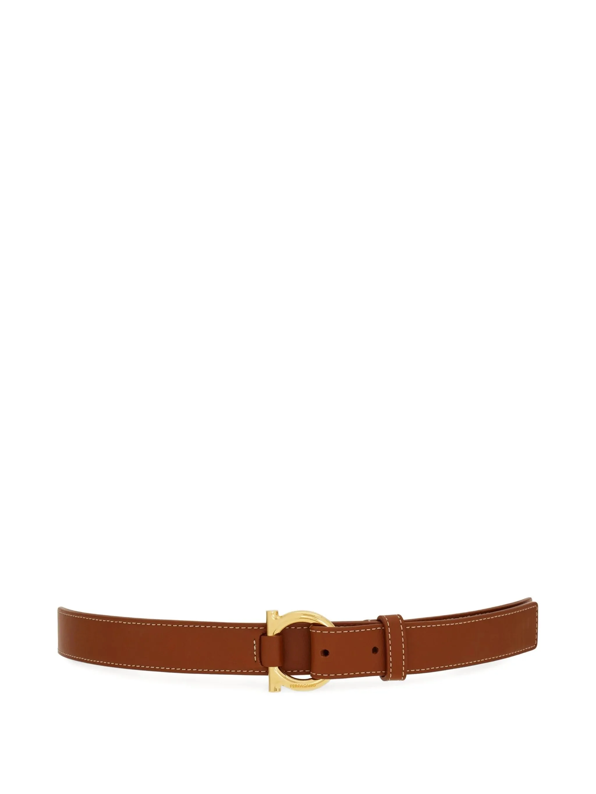 stitched gancini belt - 1