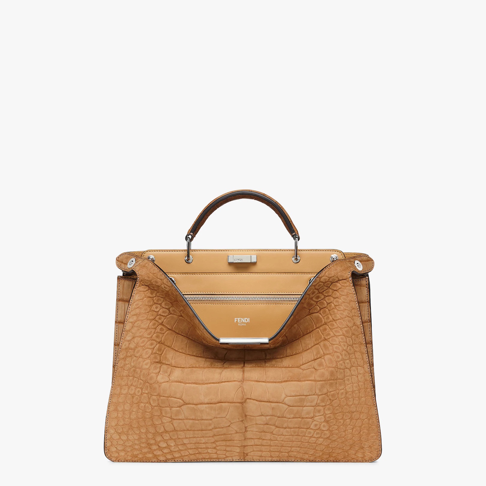 Beige alligator bag - 1