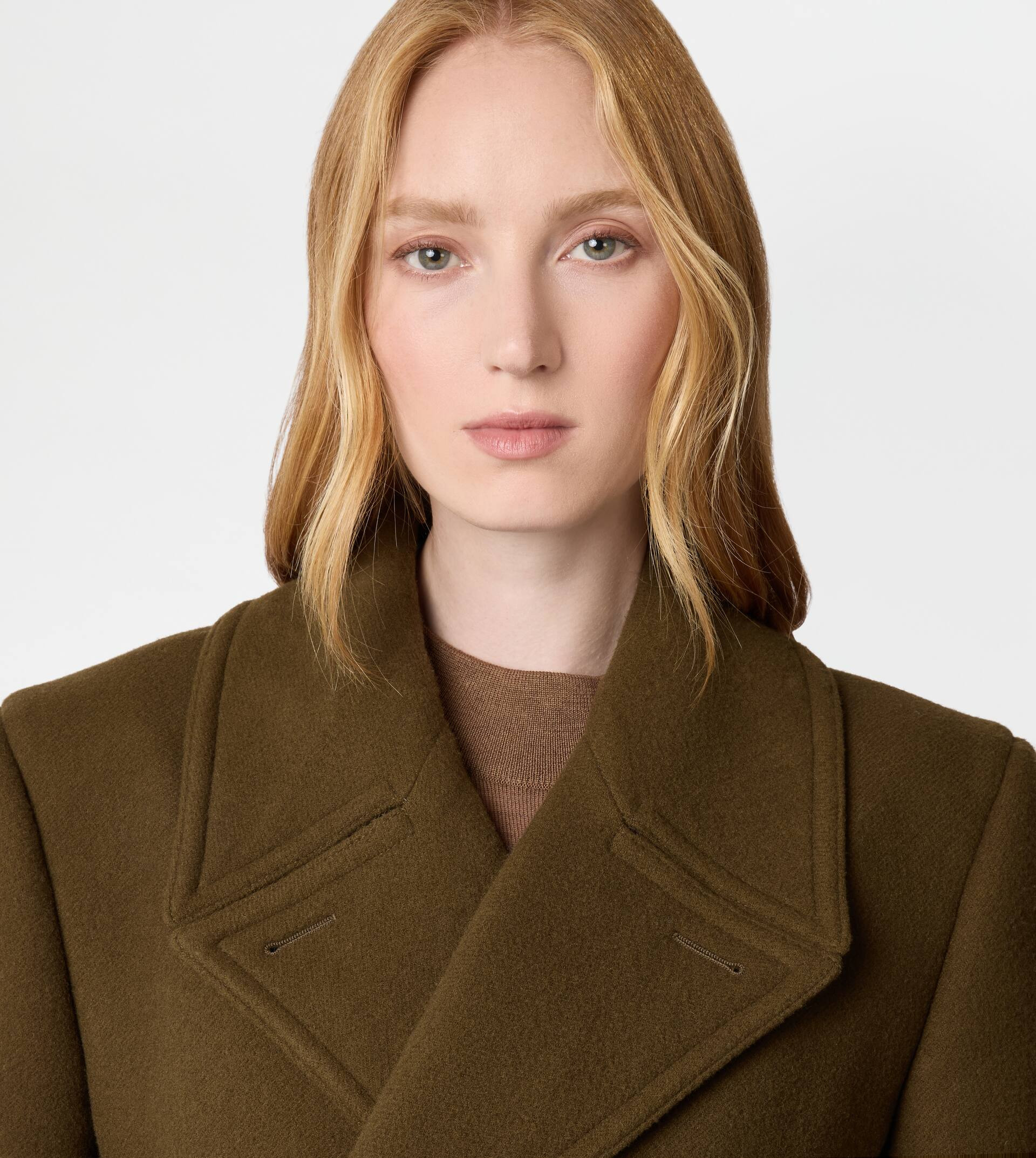 COAT IN WOOL - GREEN - 5