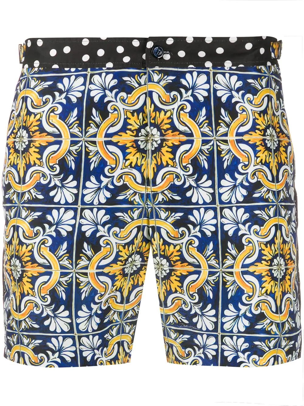 Maiolica print swim shorts - 1