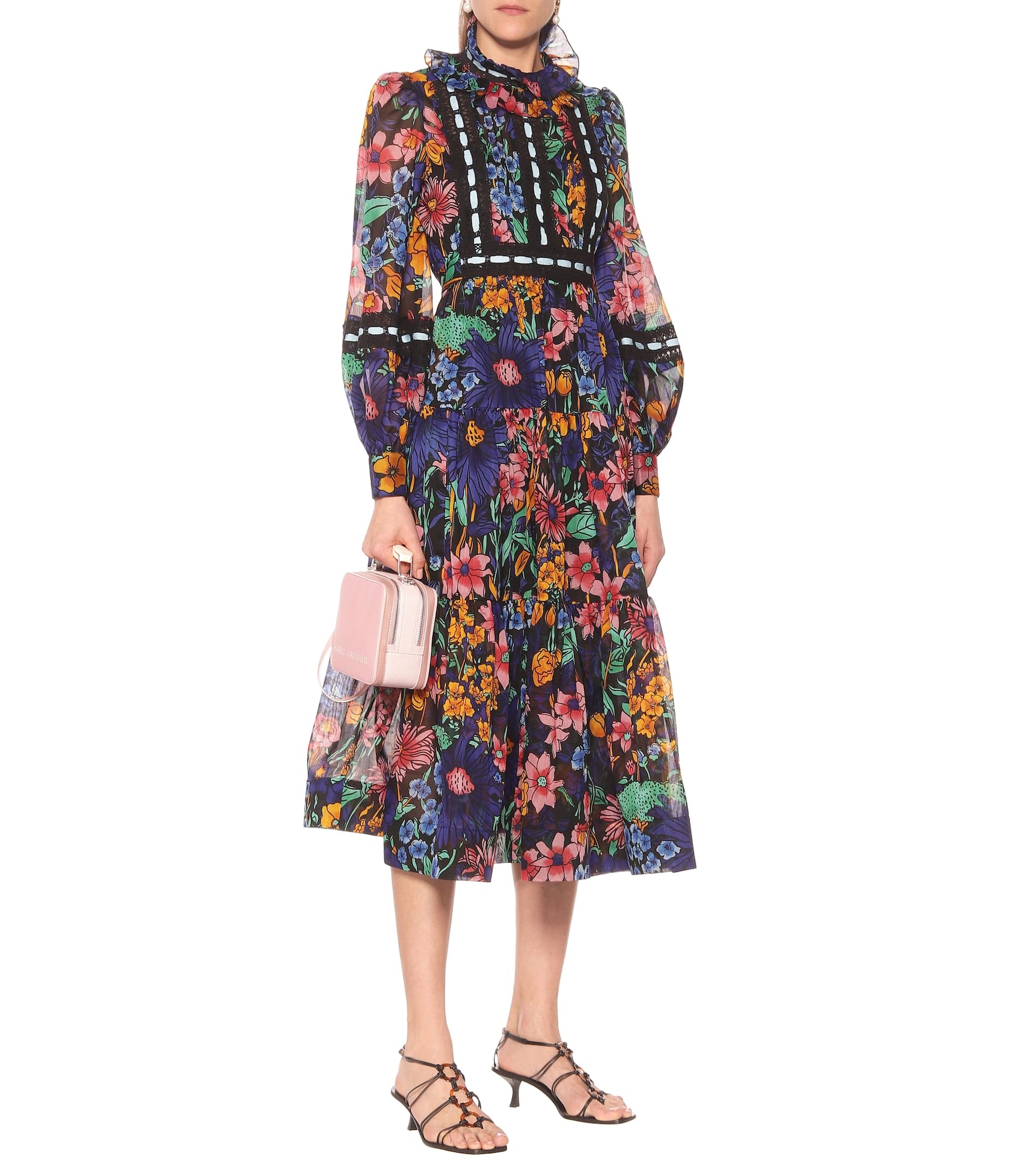 Cotton-voile floral midi dress - 2