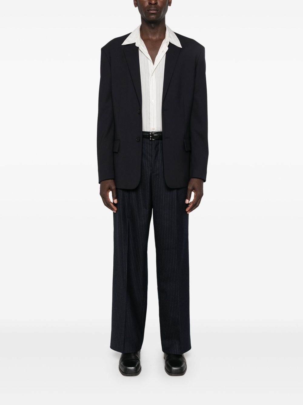 pleated wide-leg trousers - 2