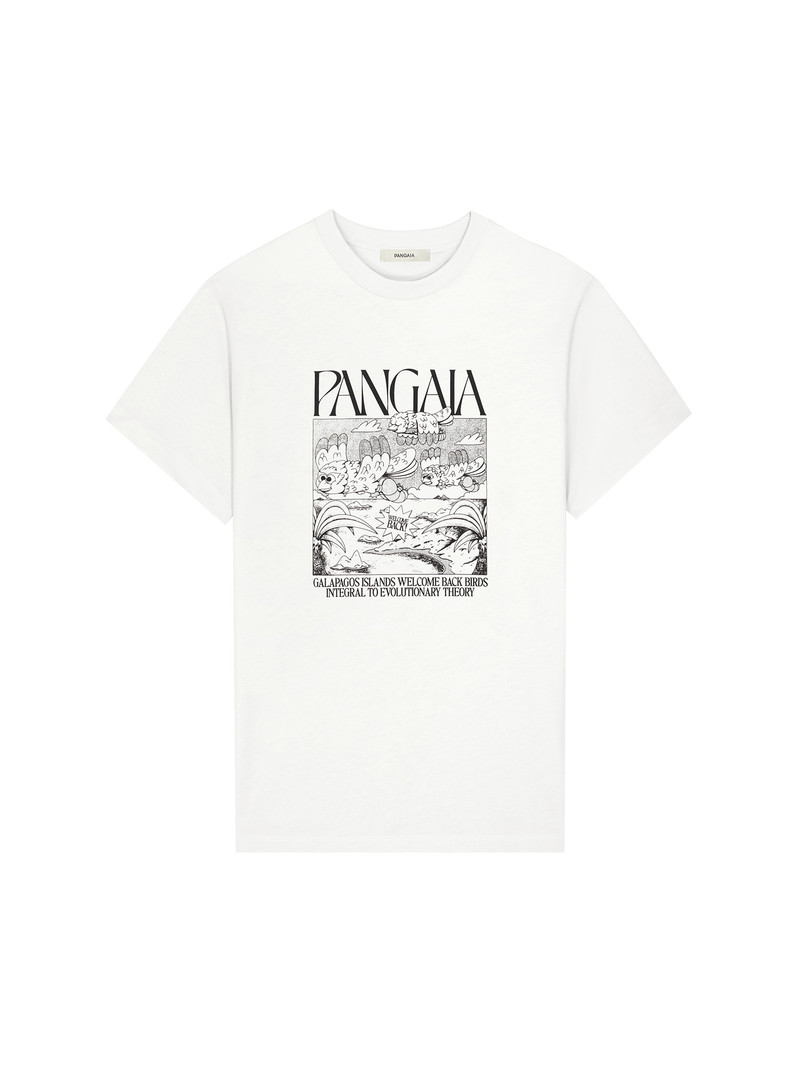 PANGAIA Mens Finches Return Hope T-Shirt - Off-White outlook