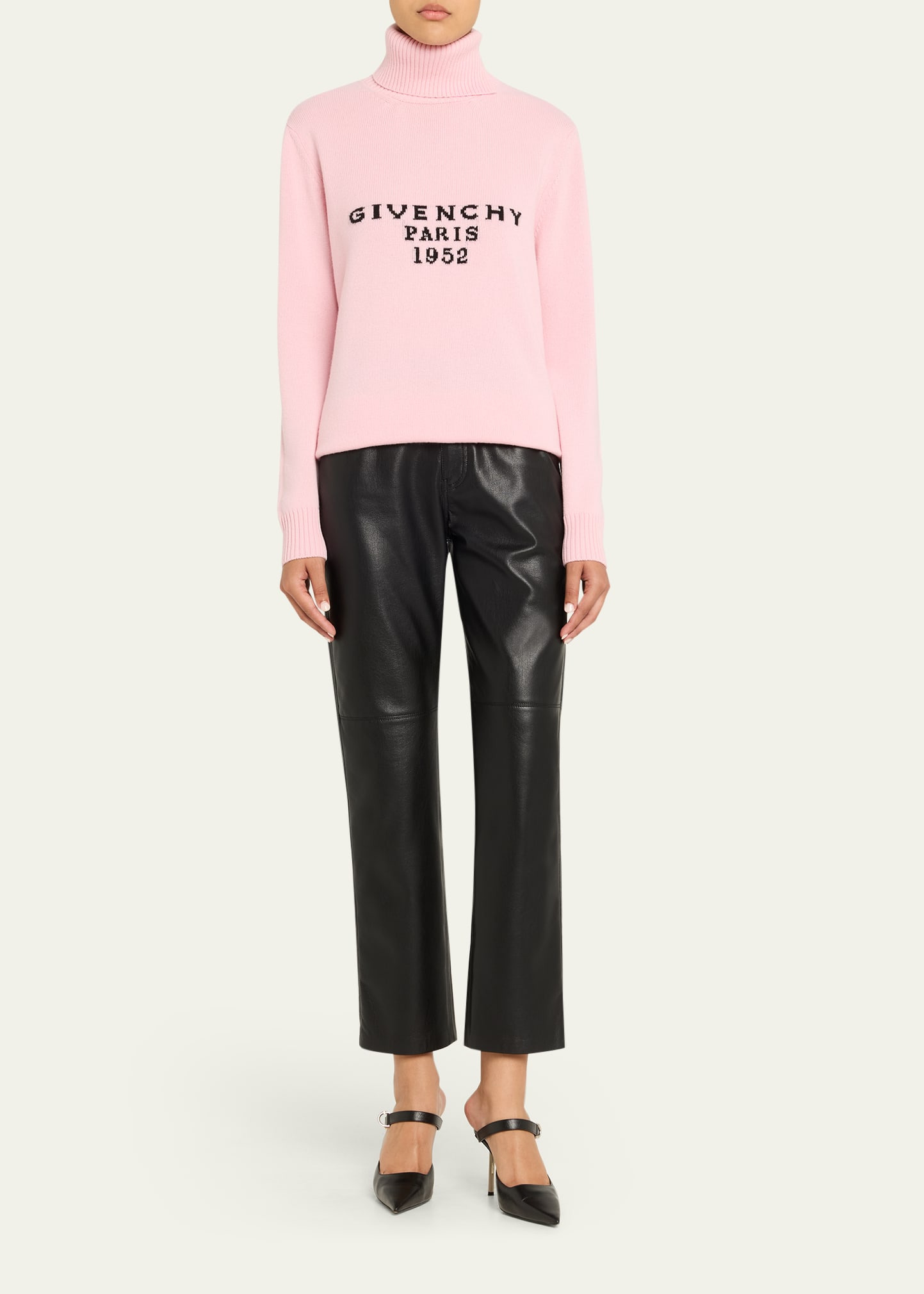 Turtleneck Logo Wool-Cashmere Sweater - 2