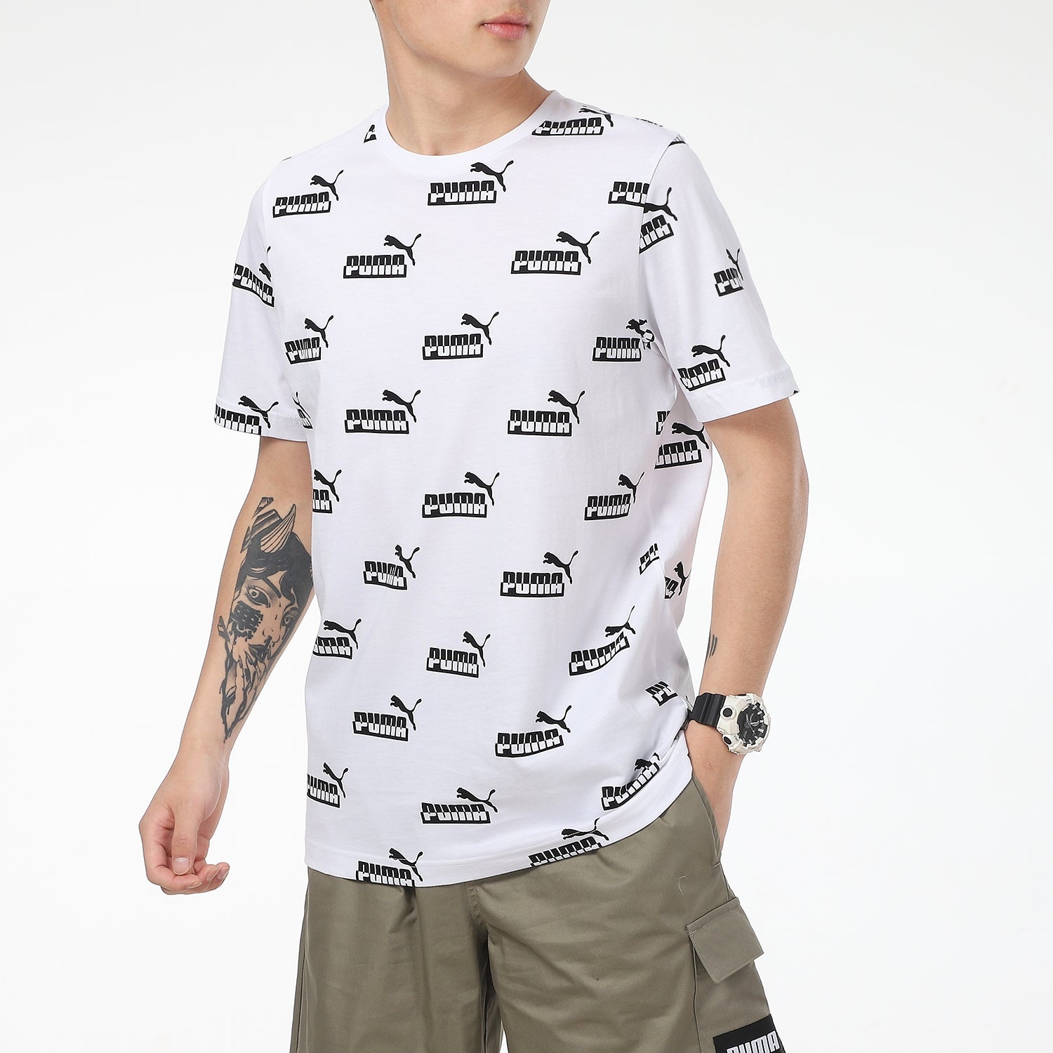 PUMA AOP T-Shirt 'White' 855984-02 - 4