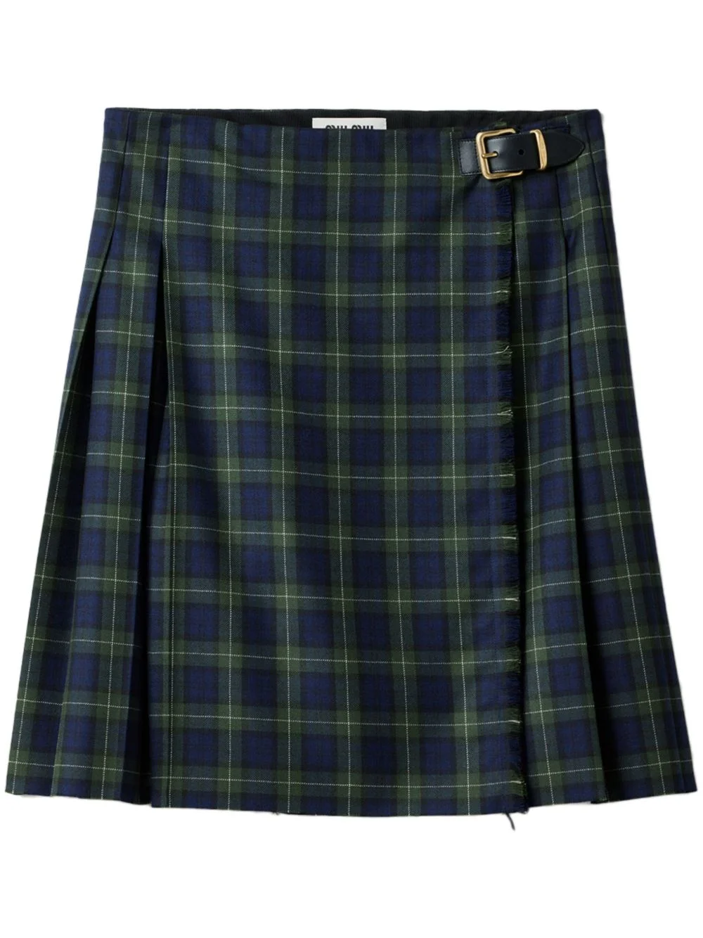 pleated tartan skirt - 1