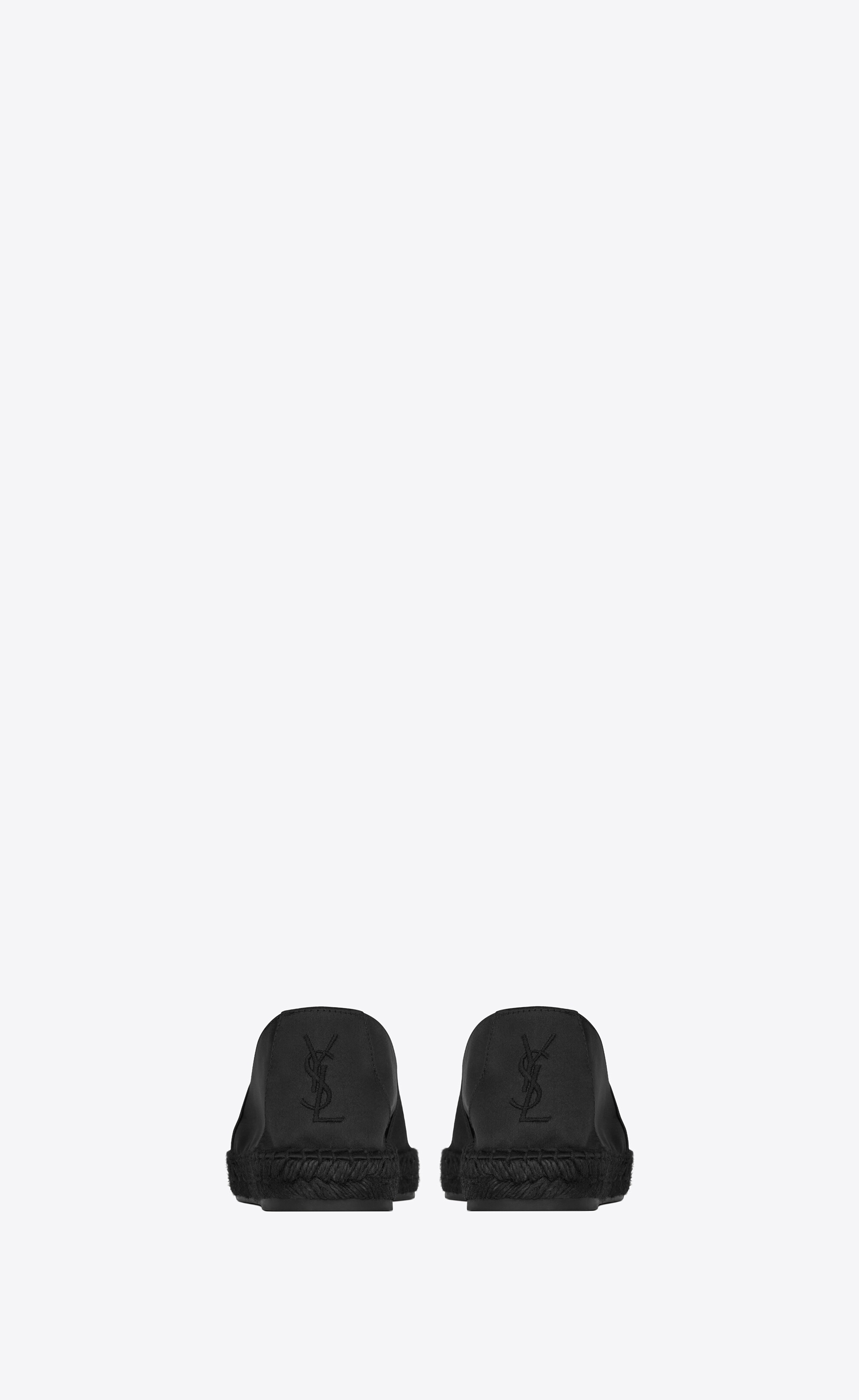 ysl embroidered espadrilles in satin crepe - 4