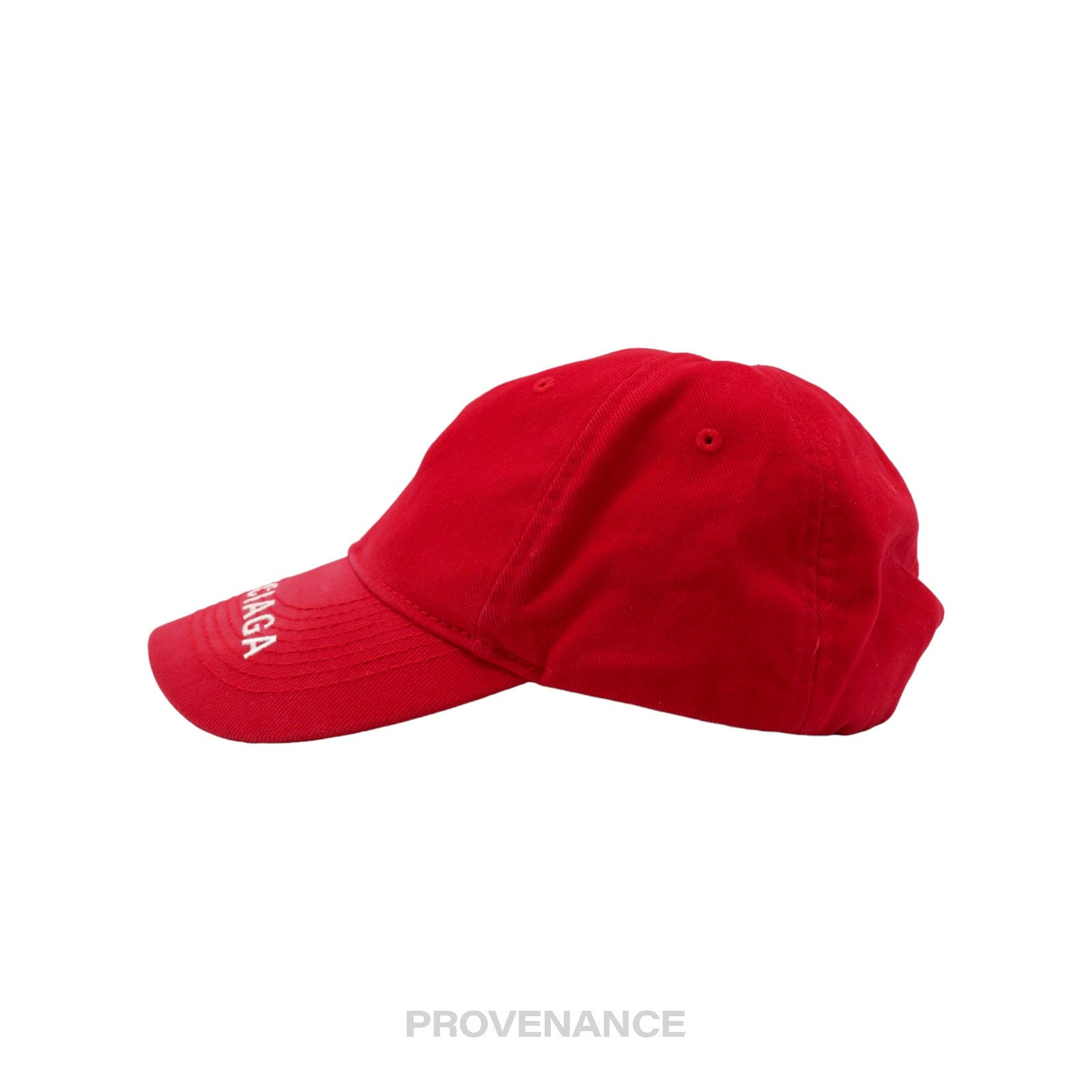 Balenciaga Embroidered Logo Cap - Red - 5