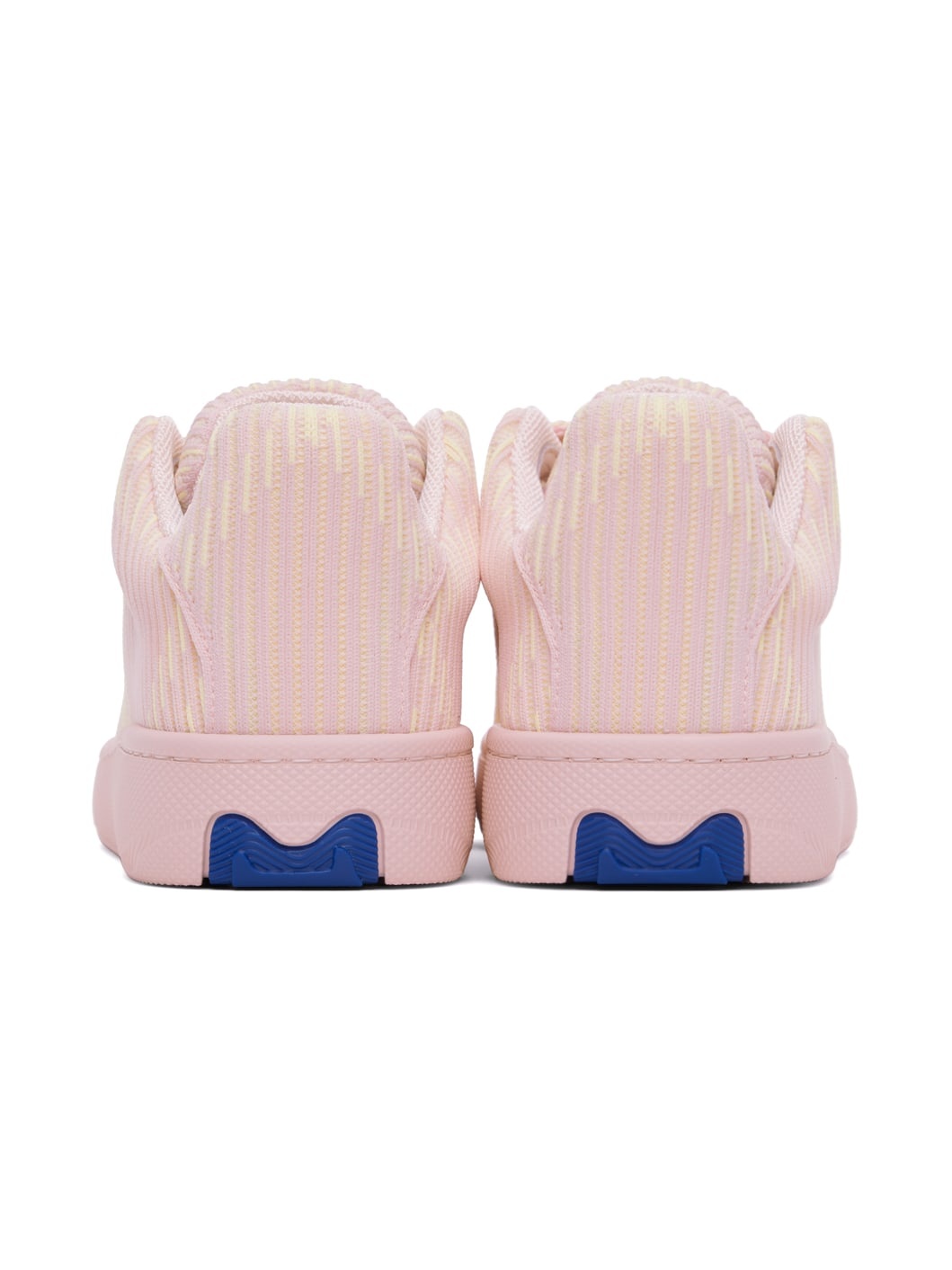 Pink Check Knit Box Sneakers - 2