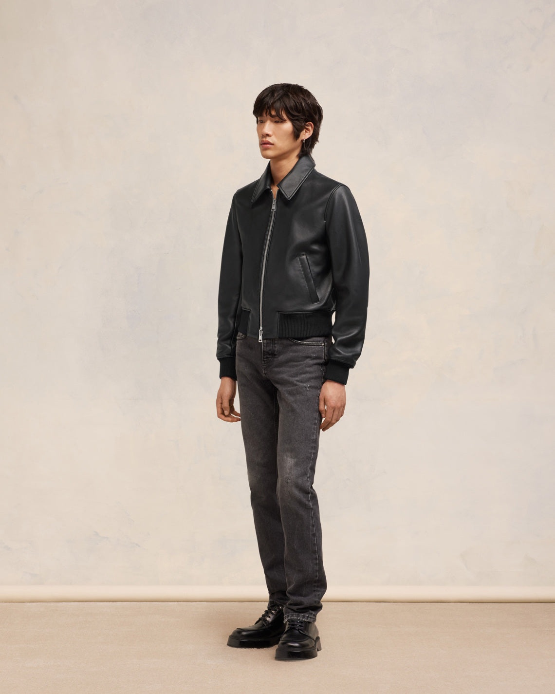 ZIPPED LEATHER JACKET - 6