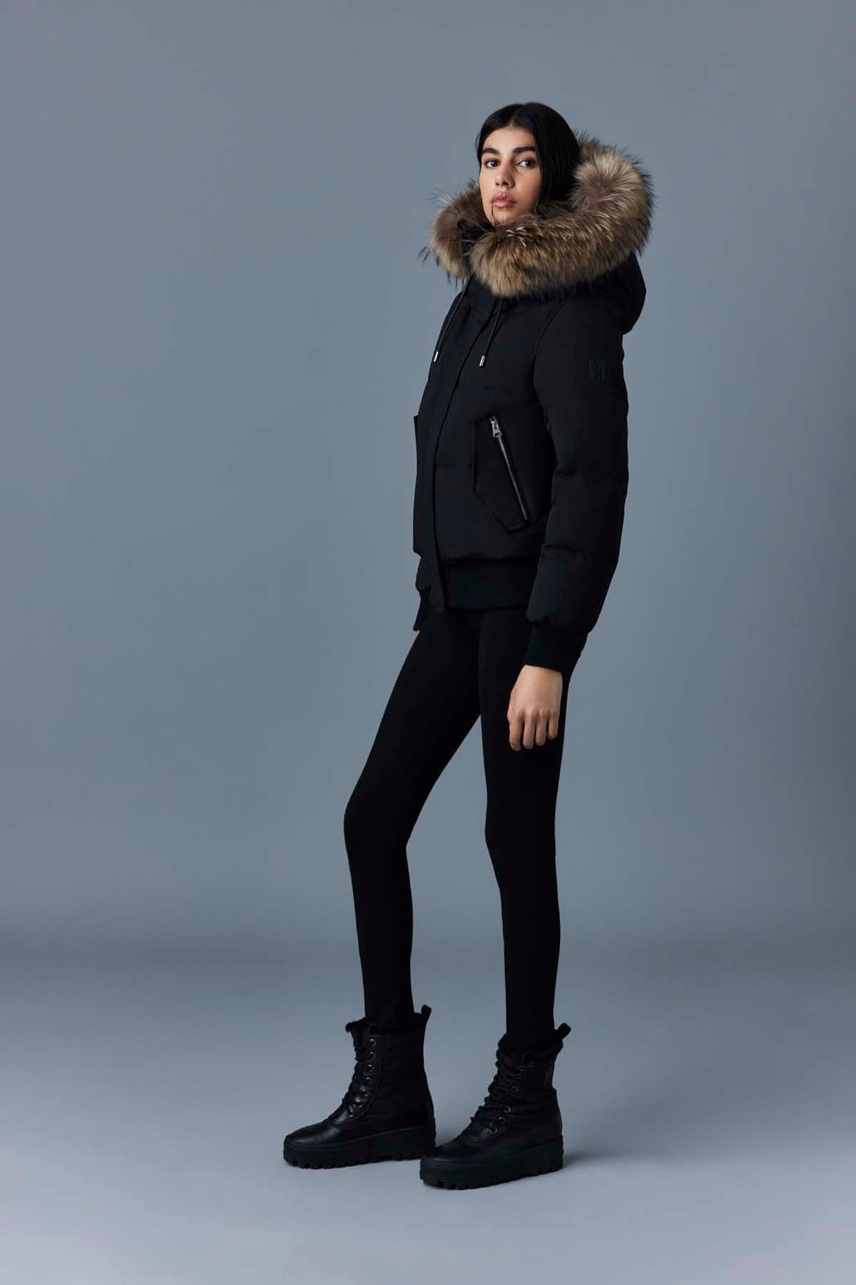 NEFI-F down jacket with removable fur trimmed hood - 3