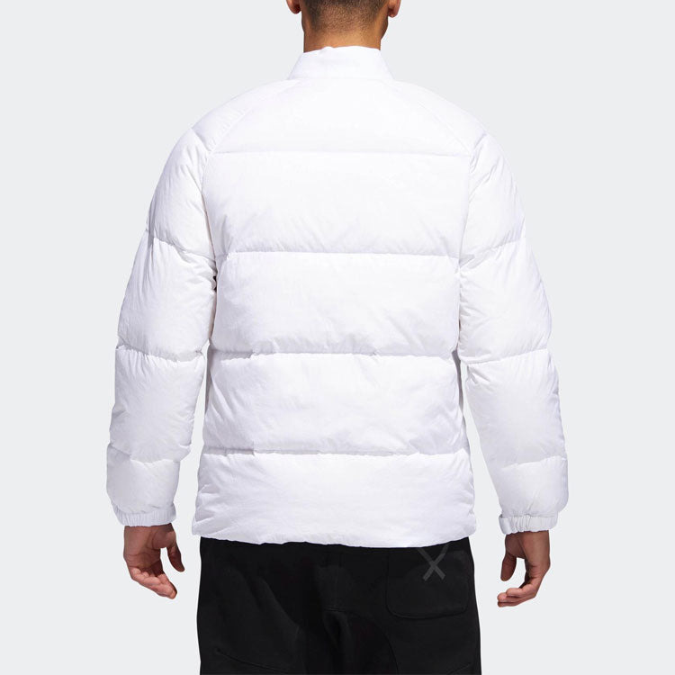 adidas originals Baseball Collar Casual Sports Stay Warm Down Jacket White BR4799 - 5