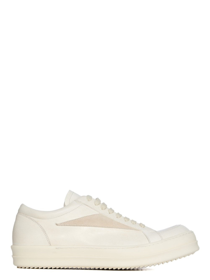 leather lace-up sneakers - 1