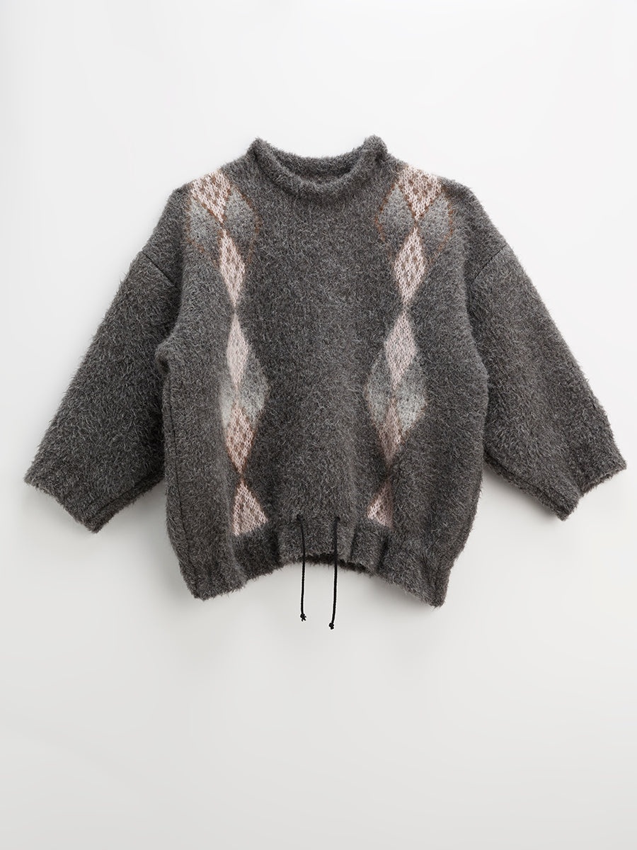 Funghi Pullover Undyed Grey - 1