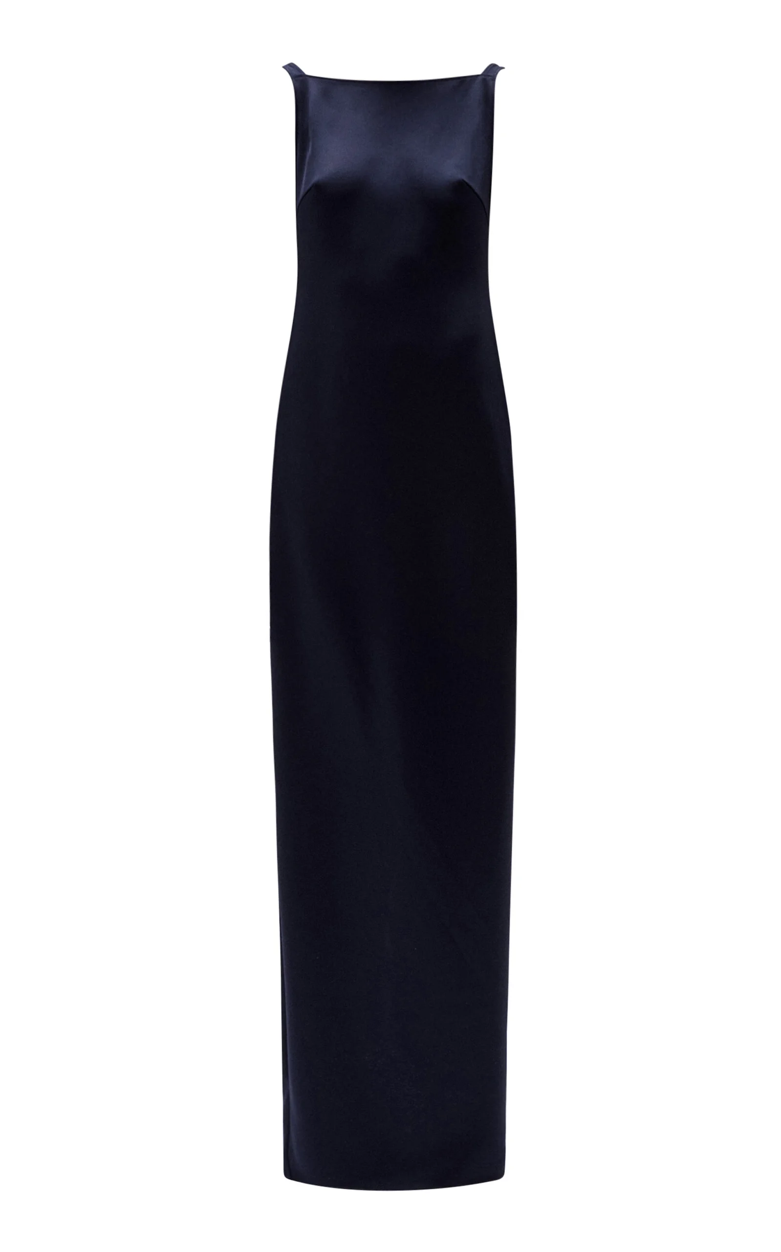 Satin Open Back Slip Gown - 1