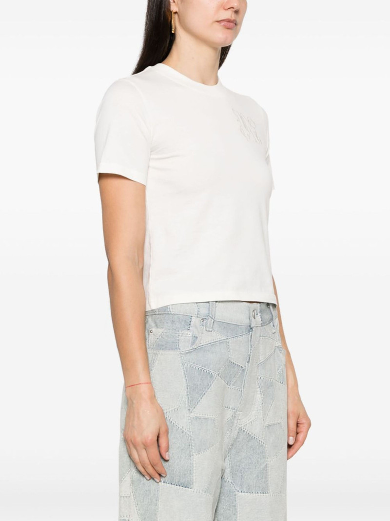 logo-embroidered cotton T-shirt 3