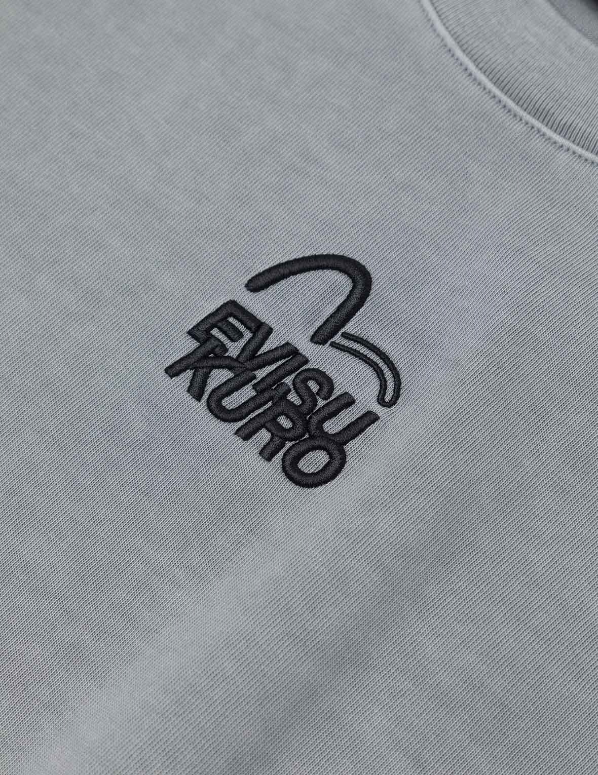 Seagull and Logo Embroidery Oversized Garment Dye T-Shirt - 5