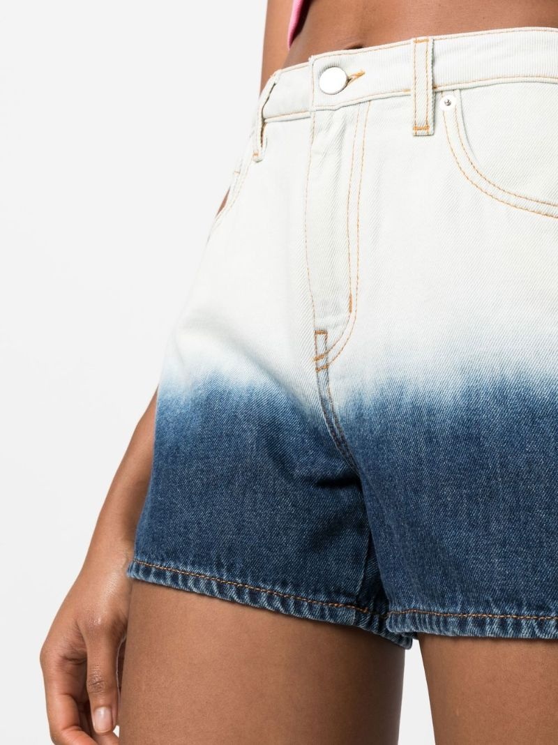 ombré-effect denim shorts - 5