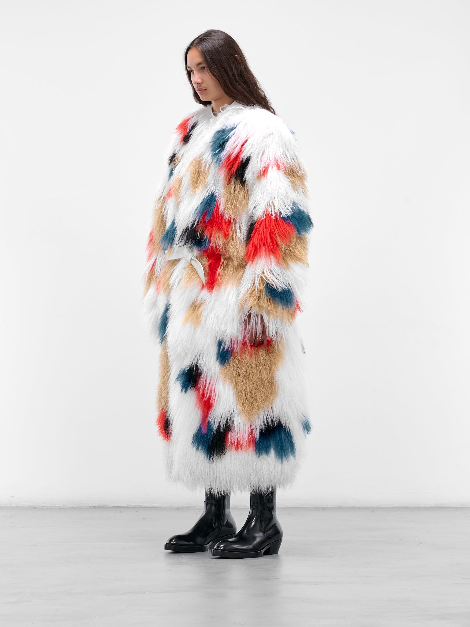 Multi-Color Oversized Faux Fur Coat - 2