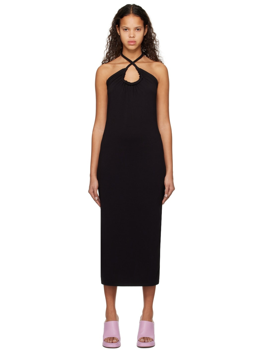 Black Proenza Schouler White Label Halter Maxi Dress - 1