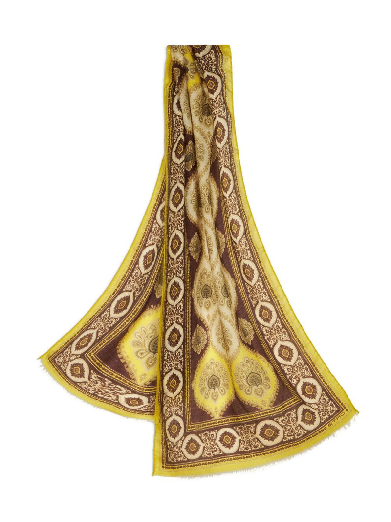 graphic-print silk scarf 3