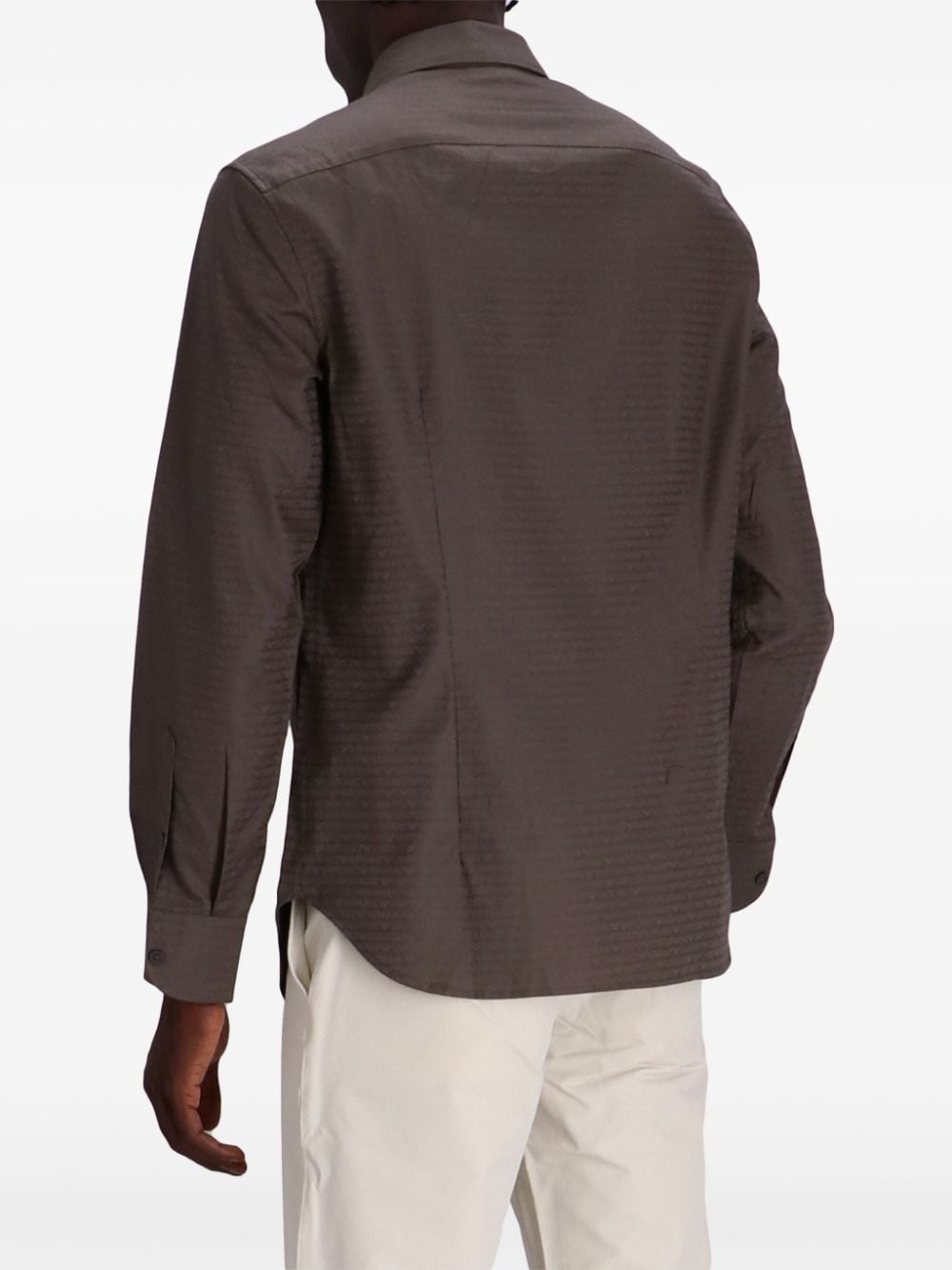 logo-jacquard shirt - 4