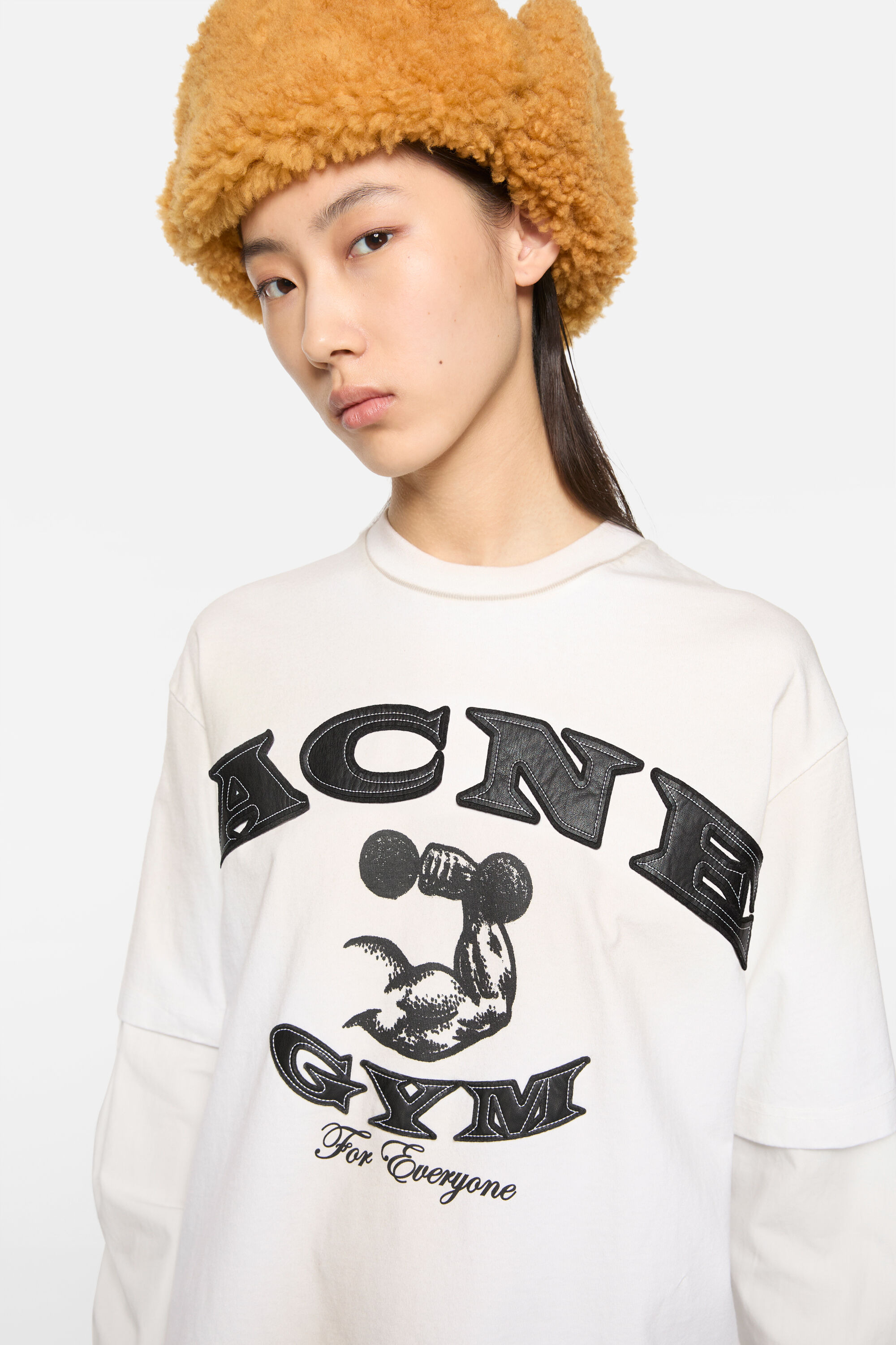 Layered logo t-shirt - Dusty white - 4