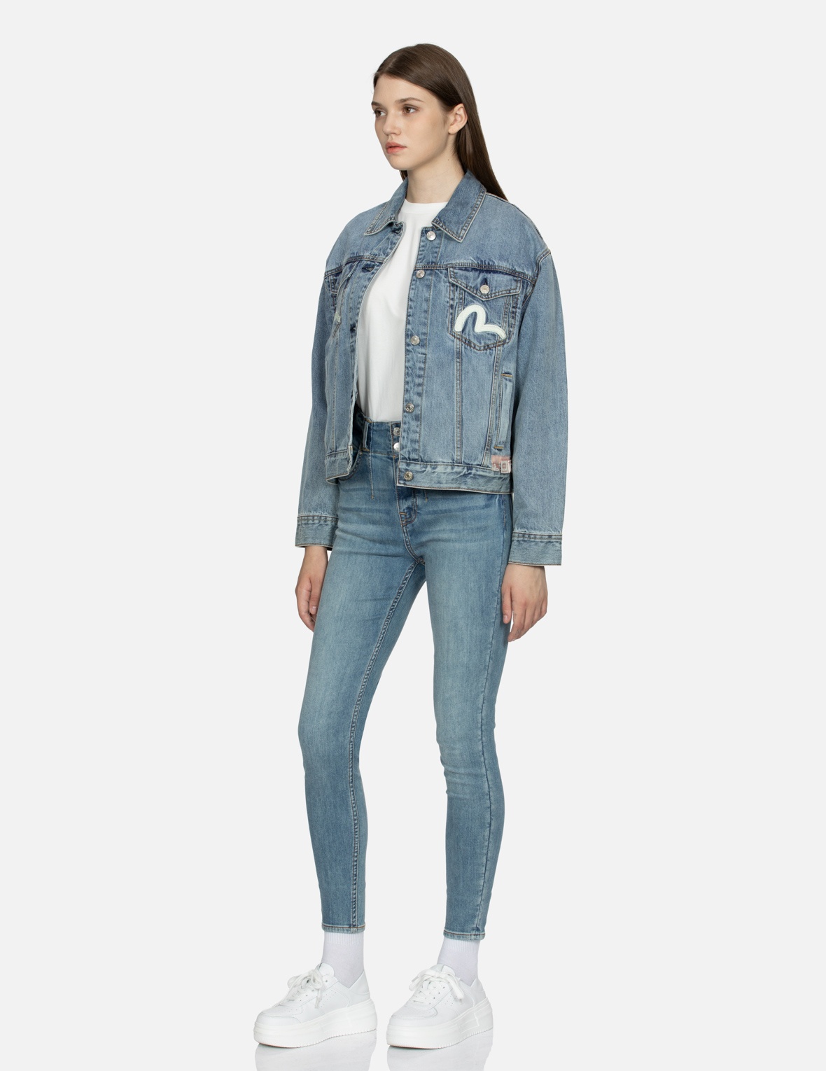 DARUMA APPLIQUÉ LOOSE FIT DENIM JACKET - 4