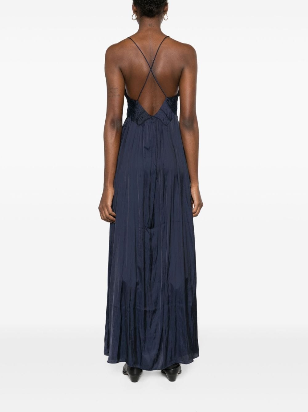 Rayonne satin maxi dress - 4
