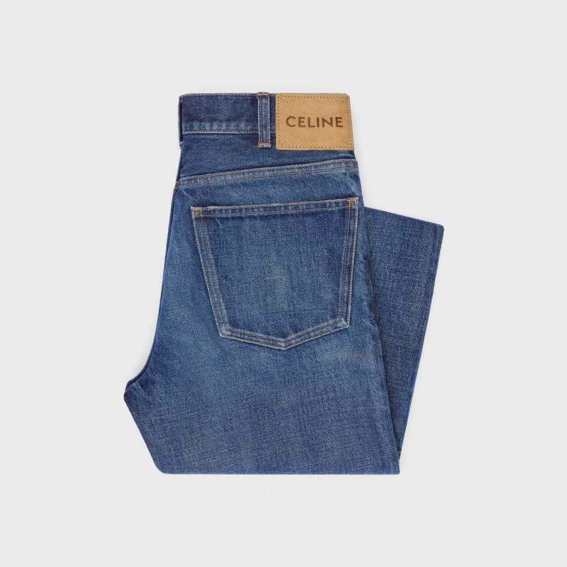 CELINE bootcut jeans in dark union wash denim outlook