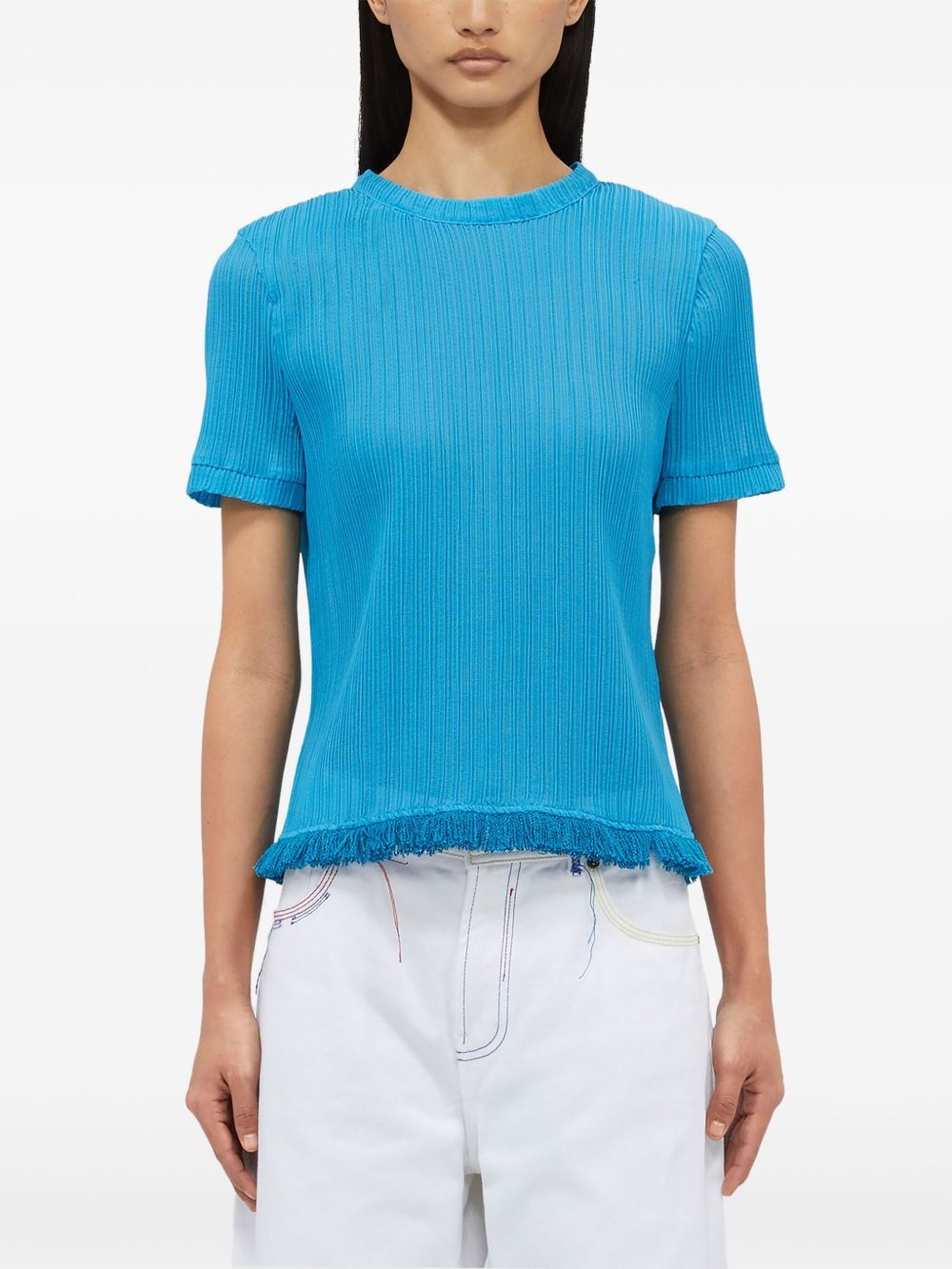 ribbed T-shirt - 3
