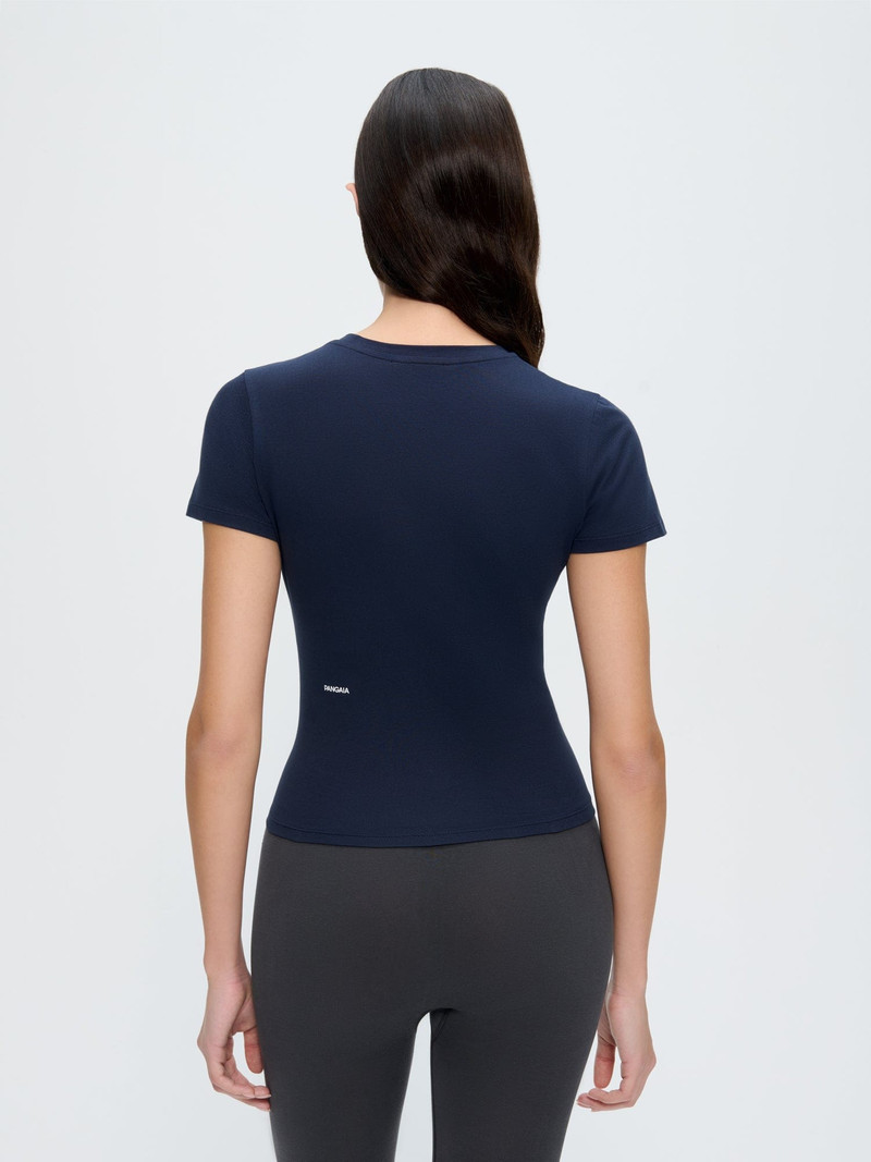 Womens Cotton-Stretch Slim T-Shirt - Midnight Navy 4