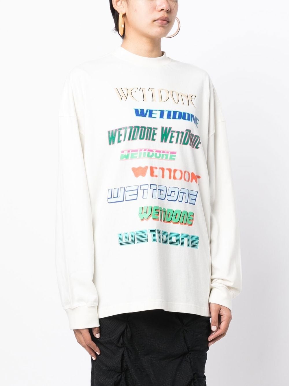 multi-logo cotton sweatshirt - 3