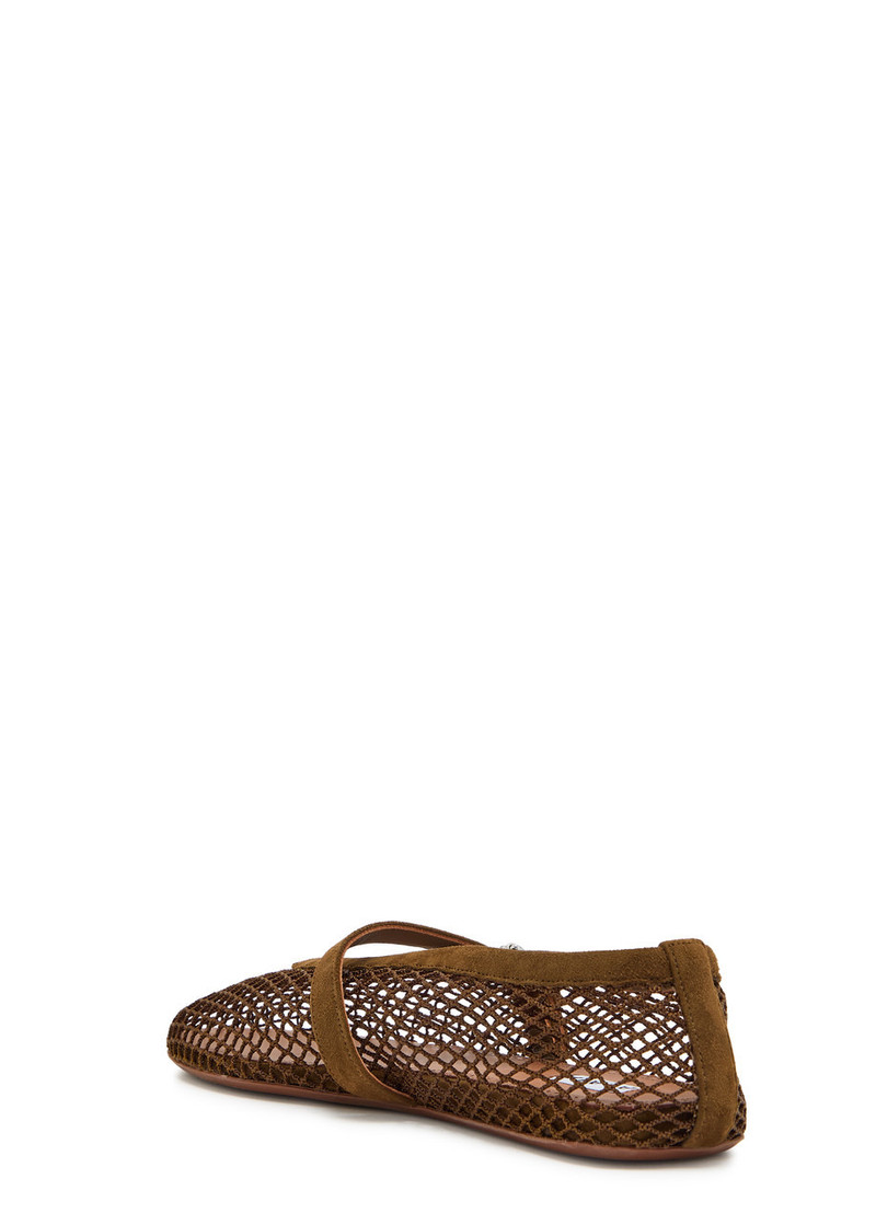 Alaïa Alaïa Mesh and Suede Ballet Flats outlook