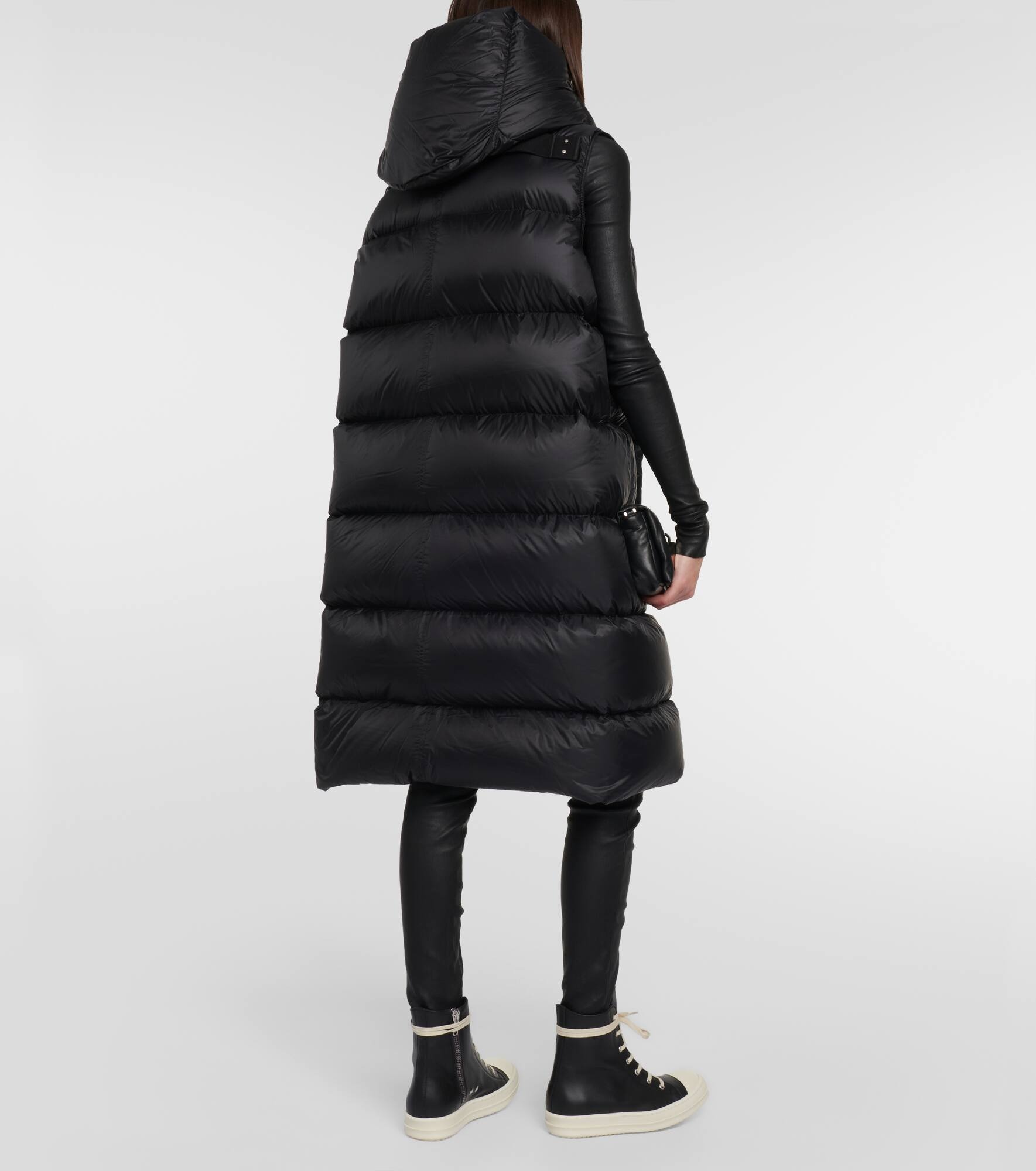 Down-paneled hooded coat - 3