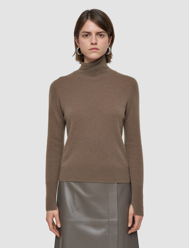 Light Pure Cashmere High Neck Jumper 3