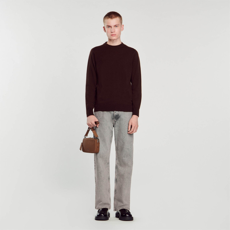 Sandro Small saffiano leather bag outlook