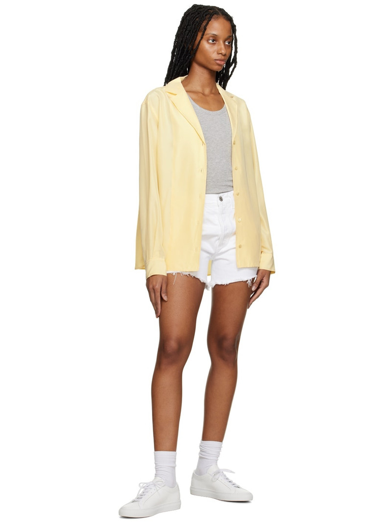 Citizens of Humanity White Annabelle Denim Shorts outlook