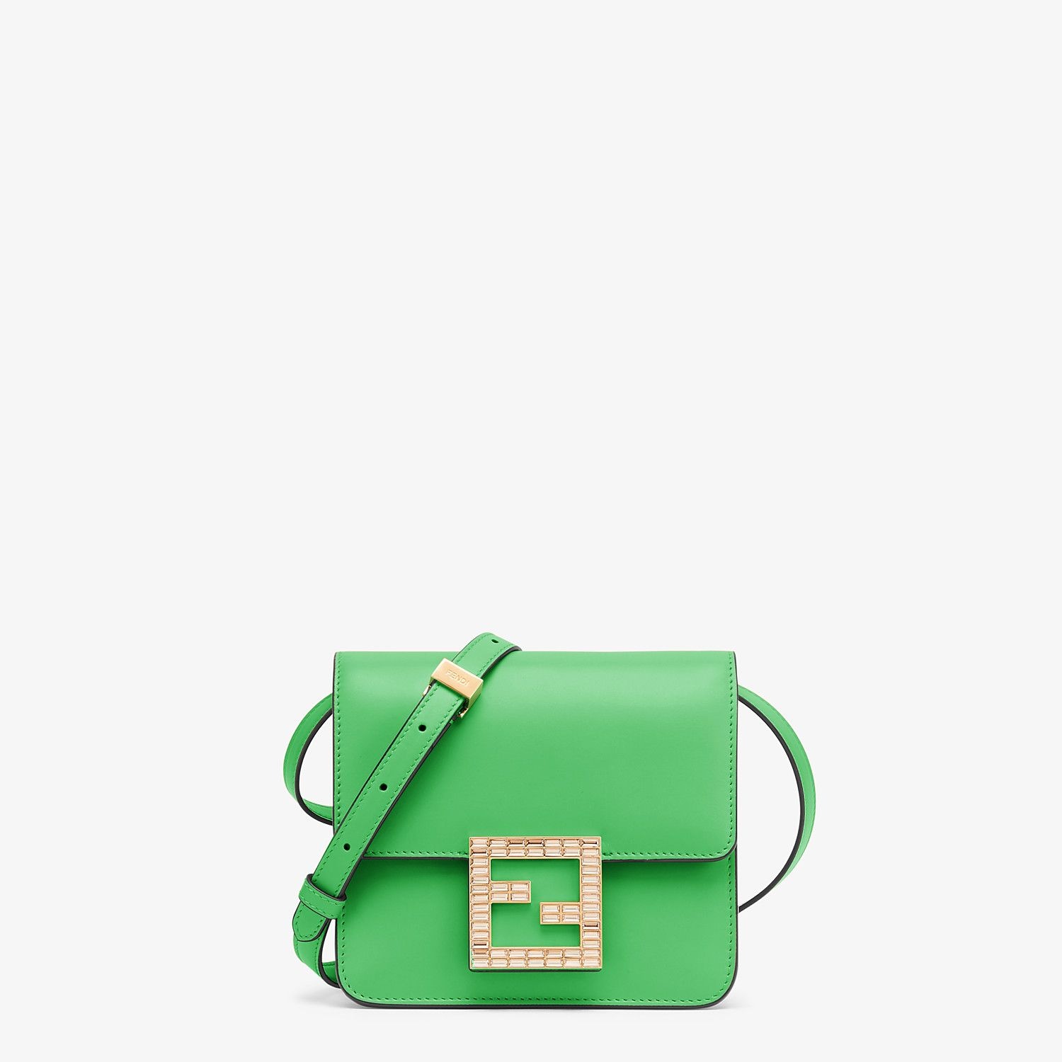 Green leather small bag - 1