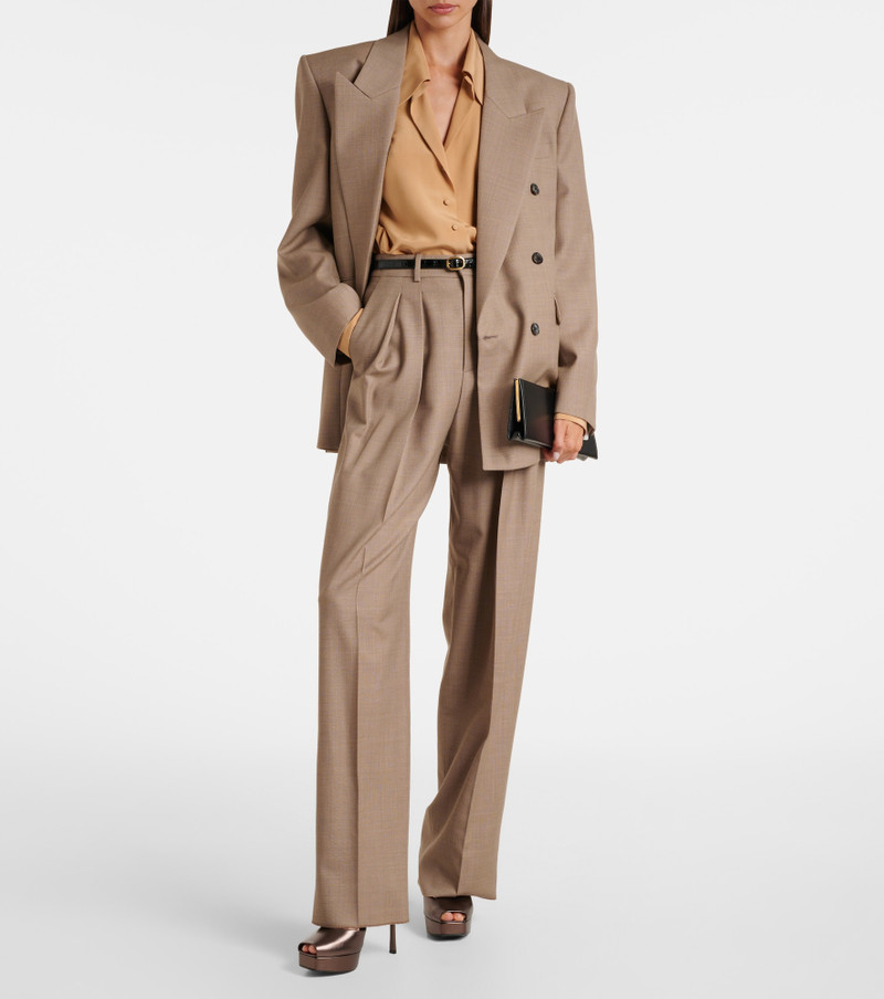 SAINT LAURENT La Scandale 110 leather platform sandals outlook