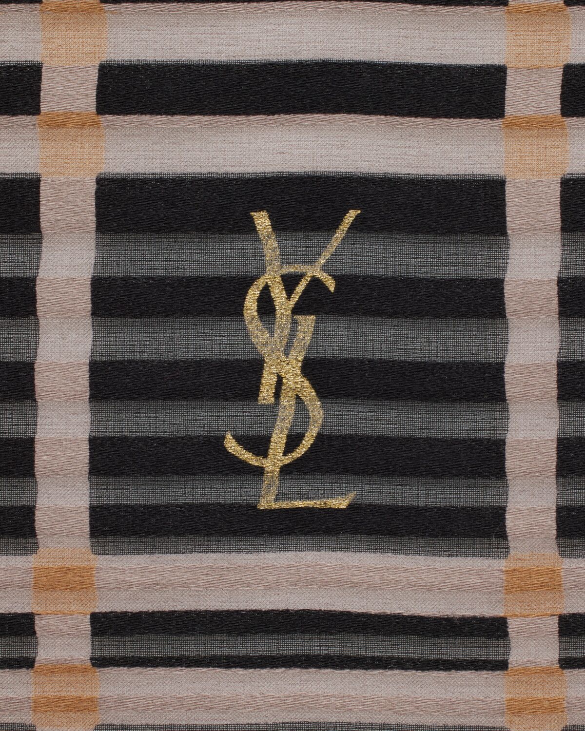 SQUARE SCARF IN PLAID SILK PEKIN - 4