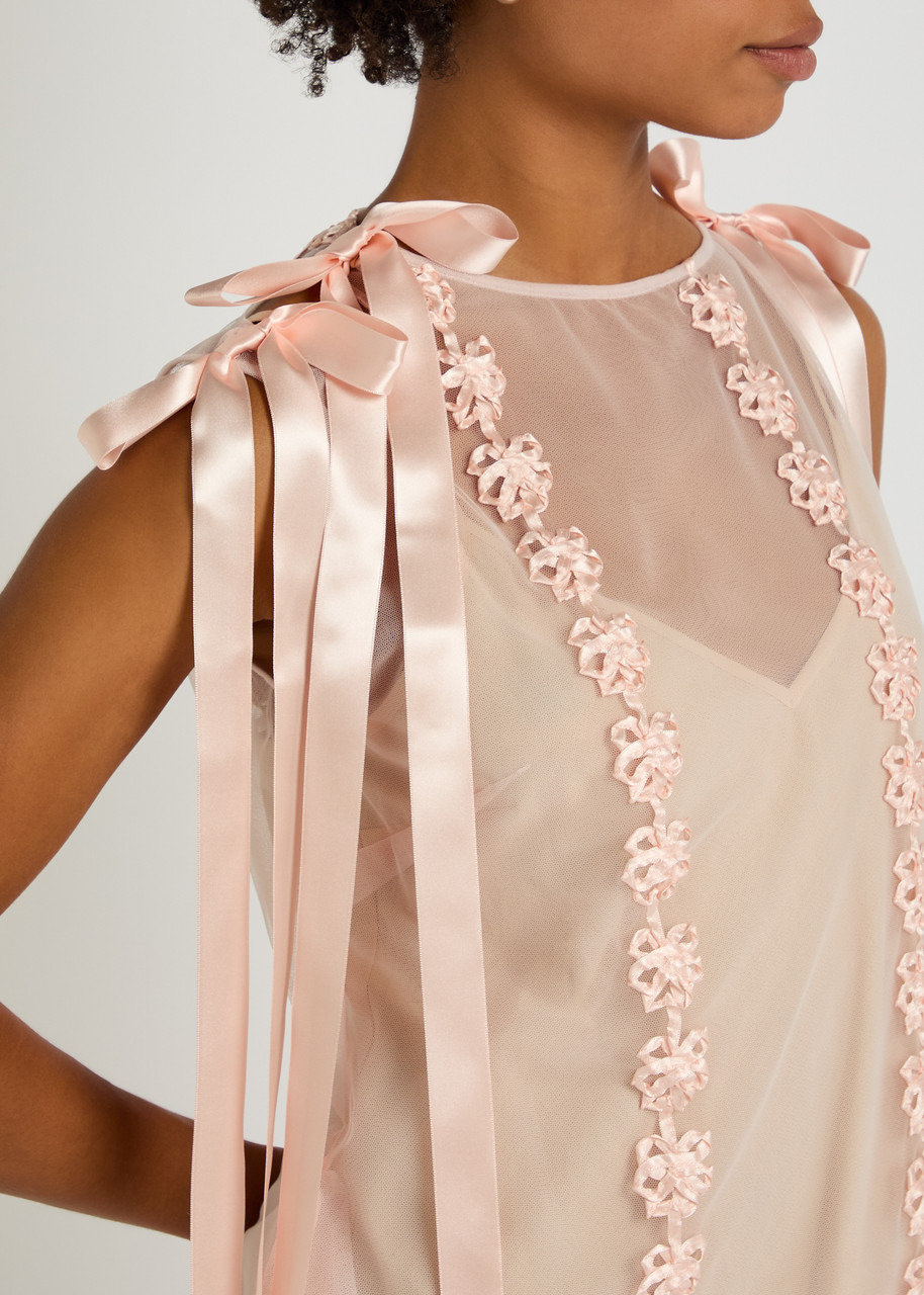 Simone Rocha Appliquéd Sheer Tulle Midi Dress - 5