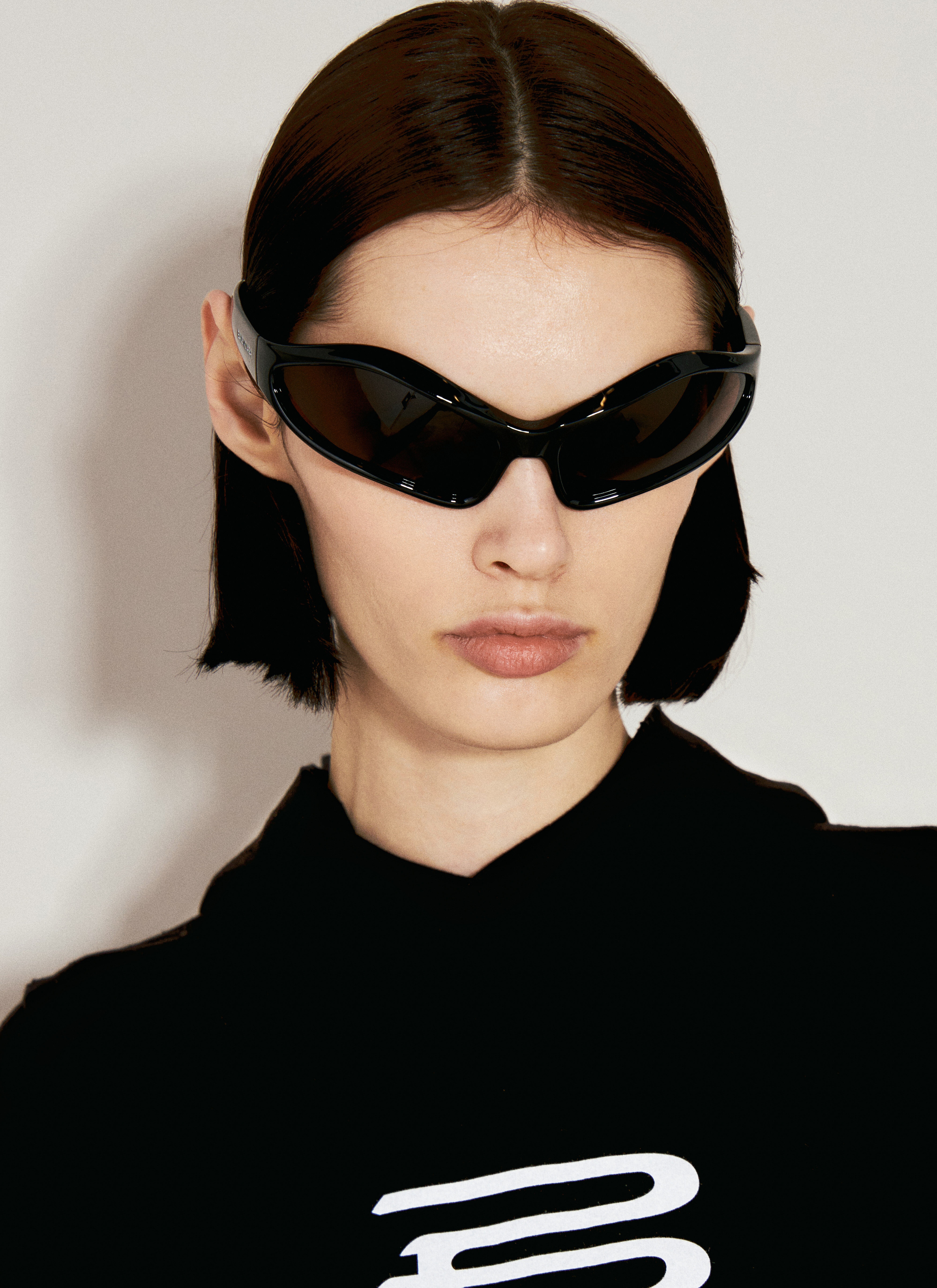 BALENCIAGA FENNEC OVAL サングラス ブラック Balenciaga - Fennec Oval Sunglasses - Black - Sunglasses