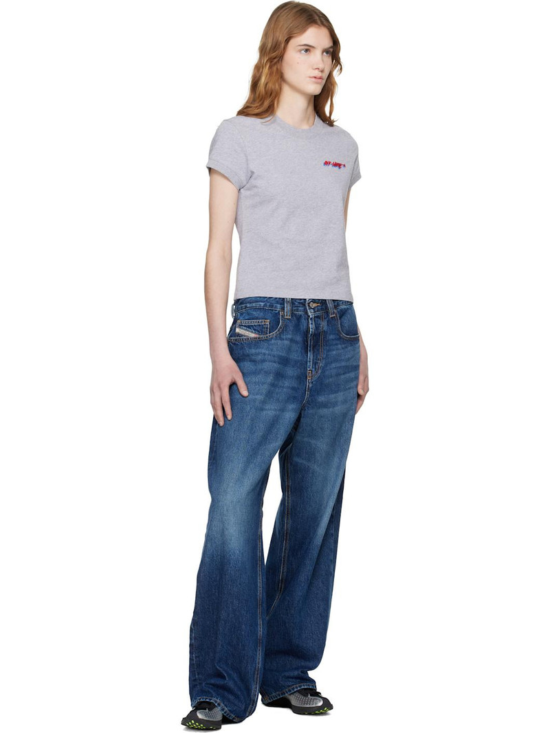 Off-White Gray 'Off-White' Shadow Fitted T-shirt outlook