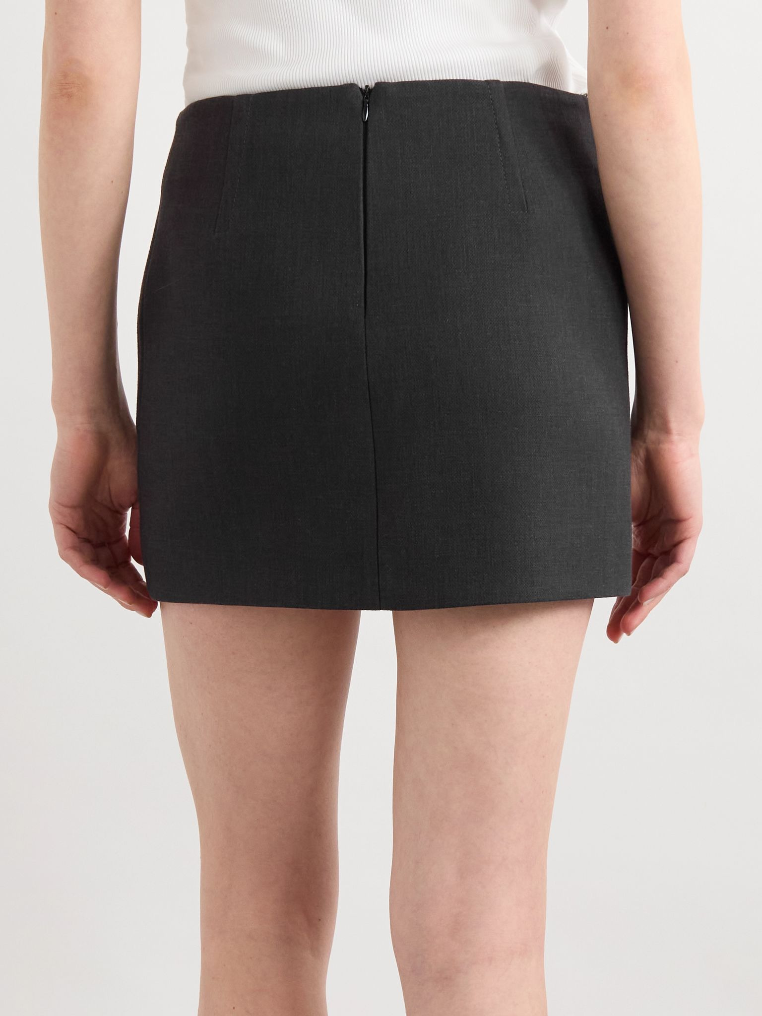 Woven mini skirt Black - 4