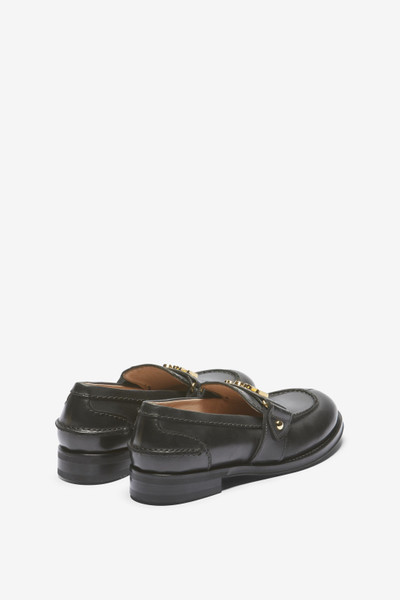 N°21 LOGO-PLAQUE LEATHER LOAFERS outlook