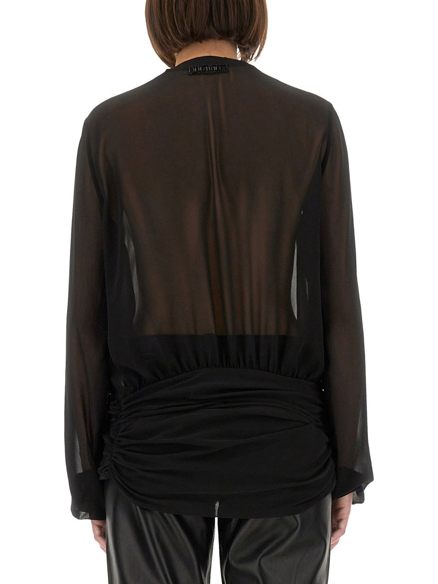 The Attico Women Embroidered Georgette Blouse - 3
