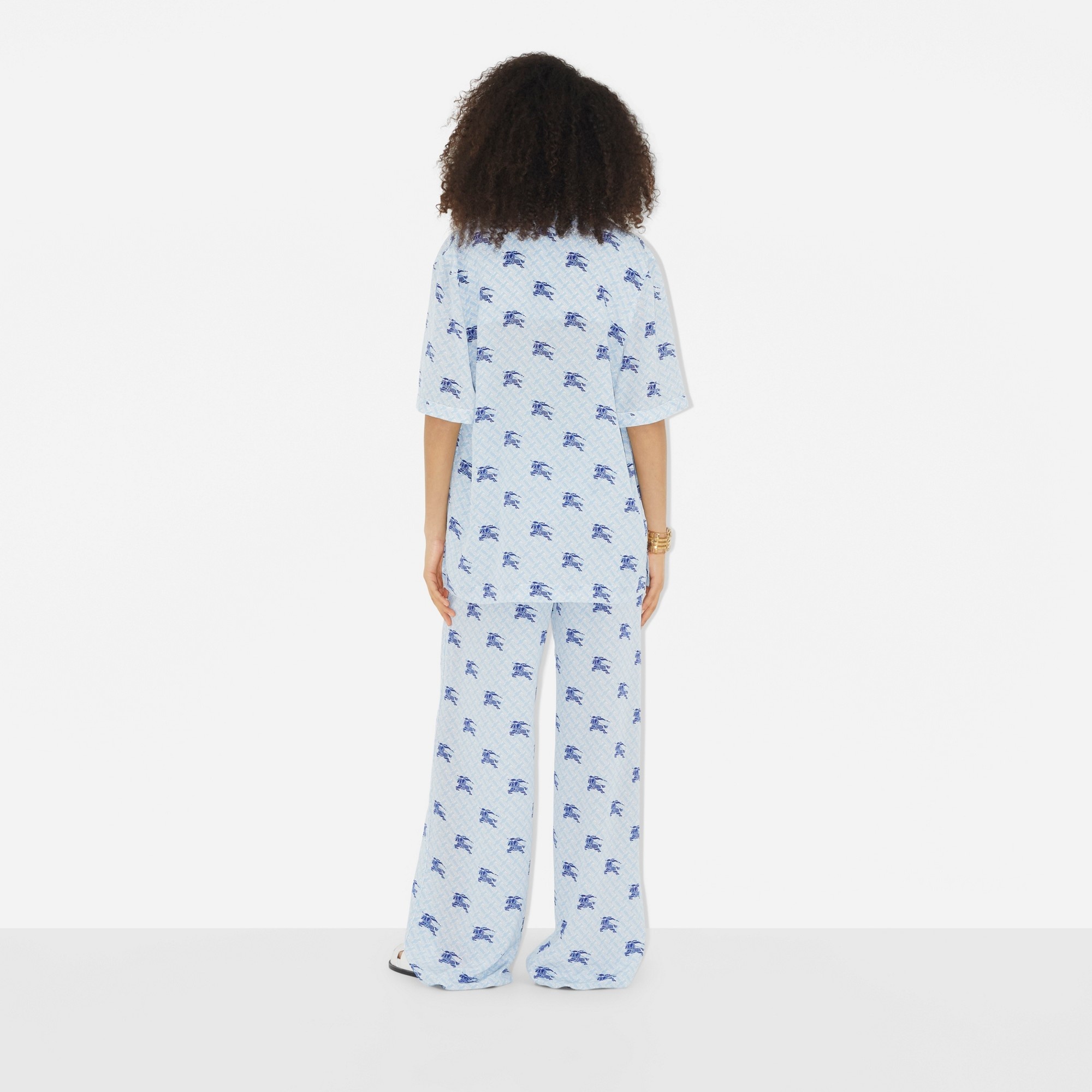 EKD Monogram Silk Pyjama Shirt - 4