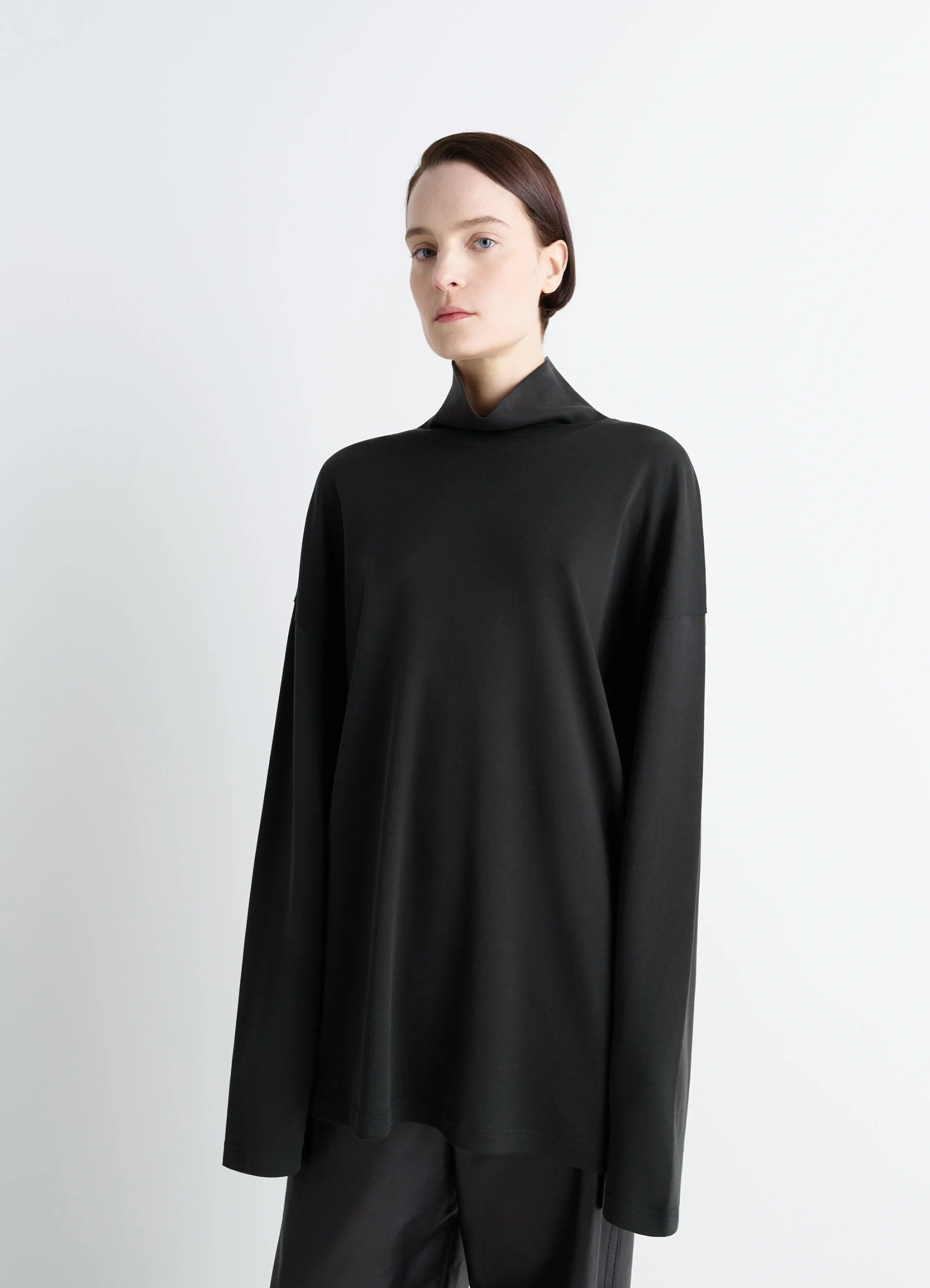 RELAXED MOCK NECK T-SHIRT - 5