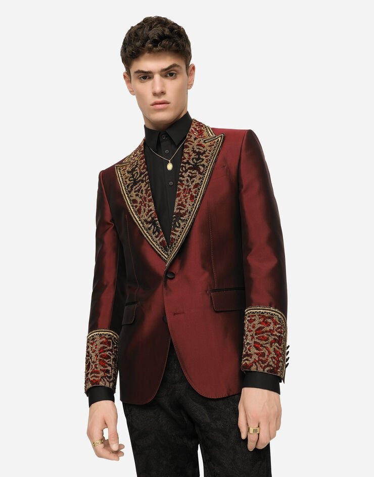 Sicilia-fit tuxedo suit with synthetic rhinestones - 4